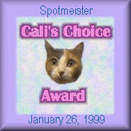 Cali's Award - 1/26/99