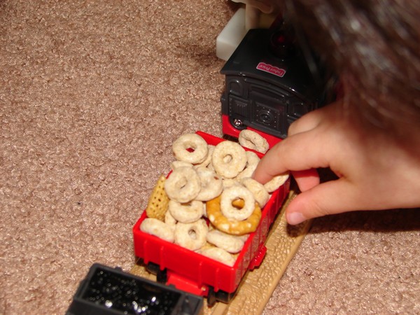 Cheerios and trains Photo