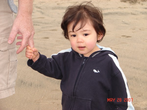 First time at the beach! Photo