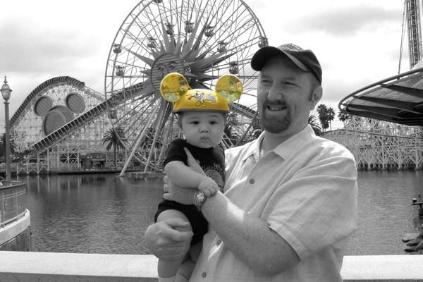 First trip on an airplane & Disneyland. Photo