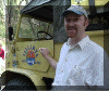 Bruce standing in front of our truck
