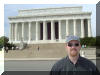 Bruce in front of the Lincoln Memorial