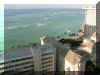 From the balcony looking to the left was this ocean view. Below is the main street and the historic Sheraton Moana Surfrider hotel which is celebrating it's 100th birthday in March - click on pic for larger representation