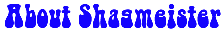 About Shagmeister font